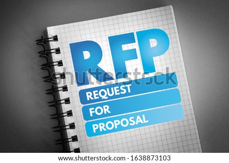 RFP - Request For Proposal acronym, business concept background Royalty-Free Stock Photo #1638873103
