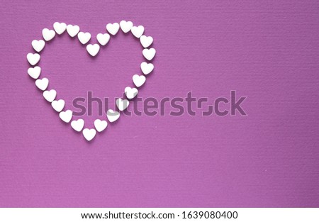 heart made of pills in the shape of hearts, greeting card for congratulations