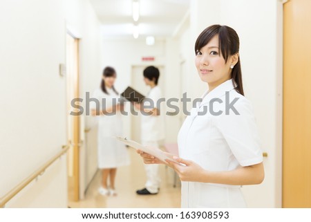 Beautiful asian hospital staff 