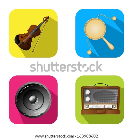 Music and party icon set 2 over white background
