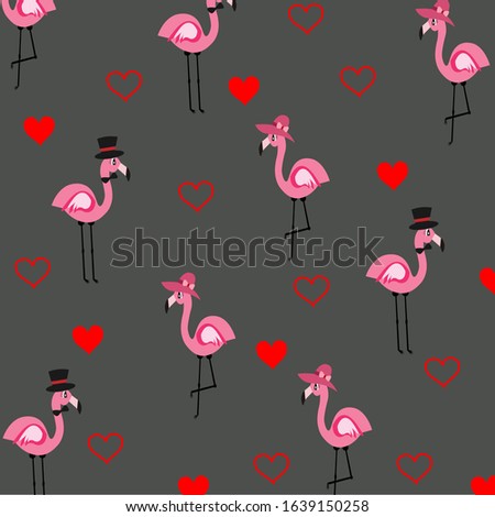 flamingo illustration vector nursery pattern