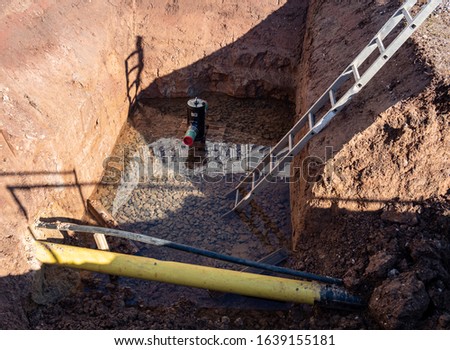 Construction site civil engineering water pipe breakage elimination