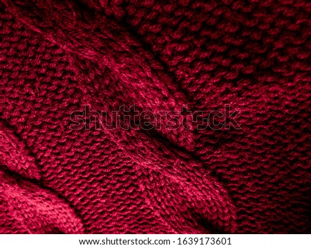 Macro Scandinavian. Fashion Knit Swatch. Rose Scandinavian Winter. Wool Natural. Bright Knit Yarn Pattern. Wool Texture Pattern. Passion Winter.