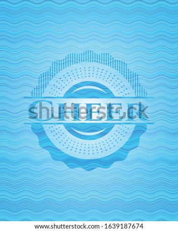Cheer water wave representation emblem. Vector Illustration. Detailed.