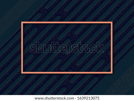 Abstract oblique geometric shapes, stripes, on a dark blue background. Bright colors, small particles. Universal template for cover design, business card, flyer. Vector illustration