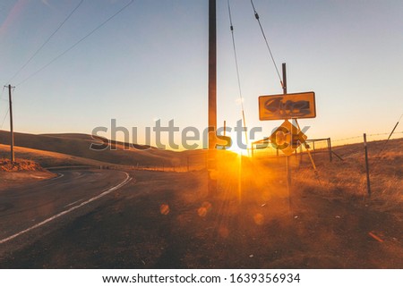 Sunset from a backroad in Livermore, California