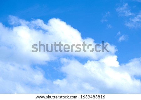 Blue sky and white cloud in fresh day
