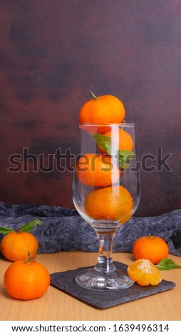 Fresh oranges on the table