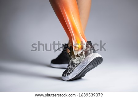 Ankle pain in detail - Sports injuries concept
 Royalty-Free Stock Photo #1639539079