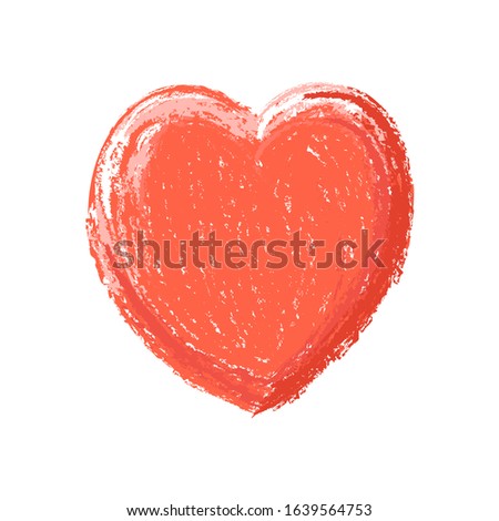The heart shape on a white background.Vector illustration.