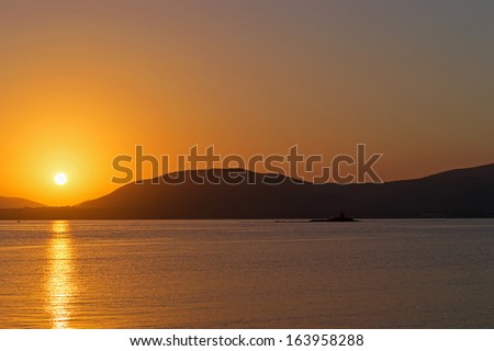 golden sunset in Alghero coastline