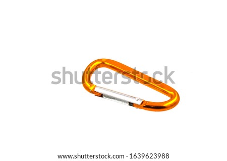Yellow hooks on a white background