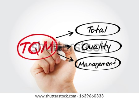 TQM - Total Quality Management acronym, business concept background Royalty-Free Stock Photo #1639660333