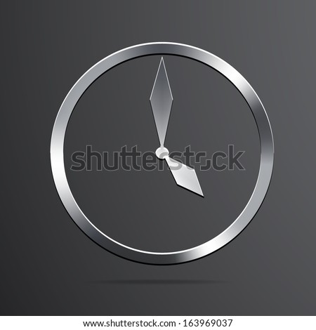 Vector clock icon background.