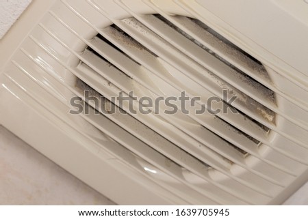 Air conditioning outlet filled with dust