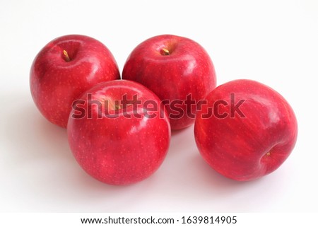 Fresh Apples on White Background