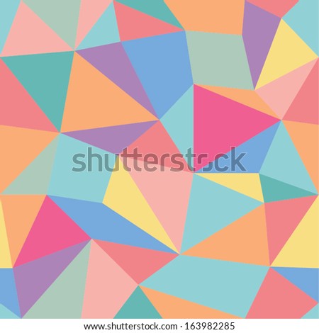 Holiday Colorful Triangle Vector Seamless Background Pattern