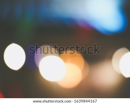 Bokeh of lamp at night,bokeh background with abstract blurred