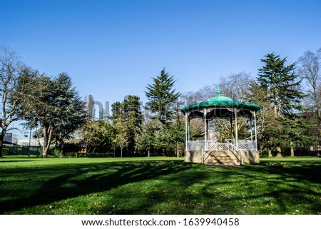 Bandstand in Fassnidge Park, Uxbridge, England Royalty-Free Stock Photo #1639940458