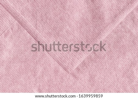 Pink Striped Kraft Paper Envelope Grunge Crumpled Surface Texture Detail