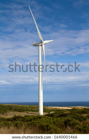 Windmills in Limestone Coast, South Australia, Australia.