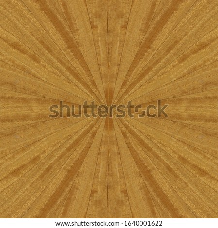 Natural yellow wood texture in radial sun burst pattern