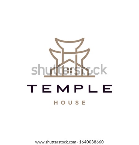 temple house logo vector icon illustration
