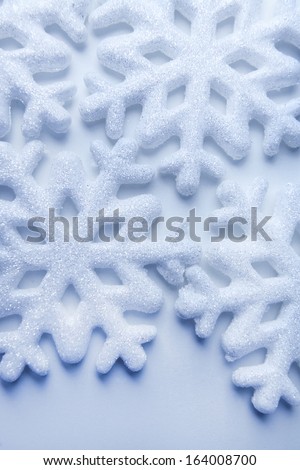 Christmas decorative snowflake, on gray background