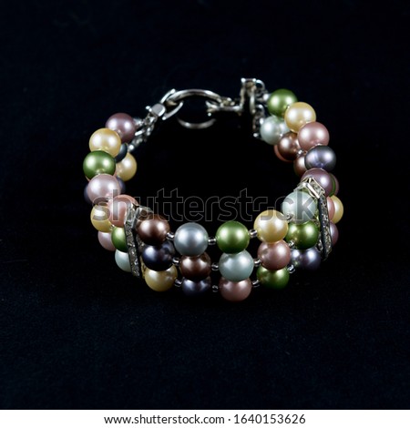 beautiful pastel multi-colored pearl jewelry