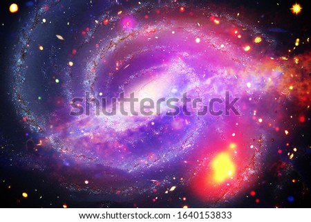 Galaxy and starfield. The elements of this image furnished by NASA.
