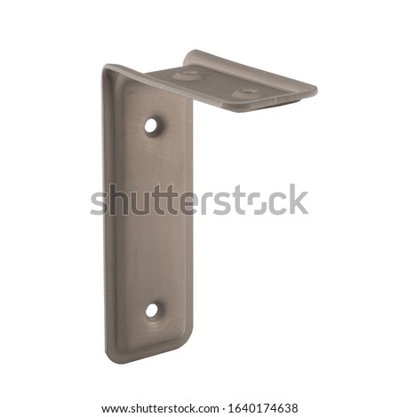  shelf support brackets isolated on white background, stock photography