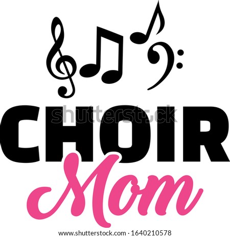 Choir mom with sheet music