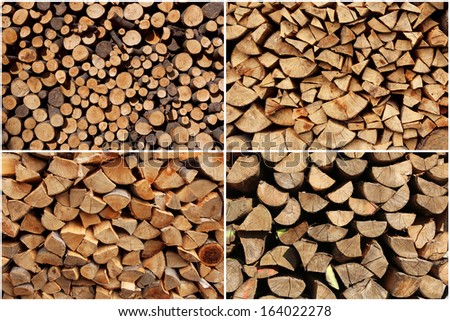 collection of wood logs