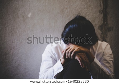Hand praying to God asian woman pray for blessings from God. Religious concepts.