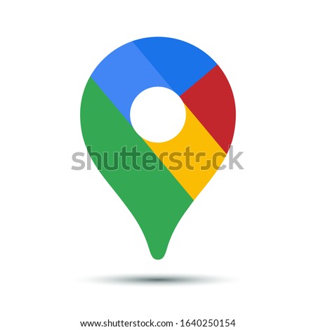 Map pointer icon. GPS location symbol.Vector illustration. Royalty-Free Stock Photo #1640250154
