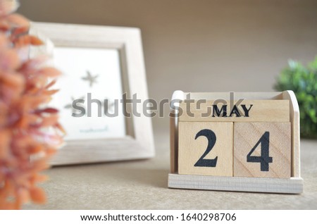 May 24, Date design in natural concept.