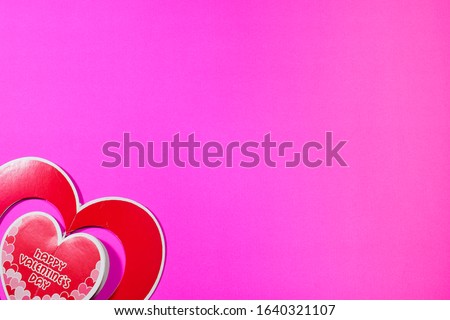 Valentines day greeting card with a red heart