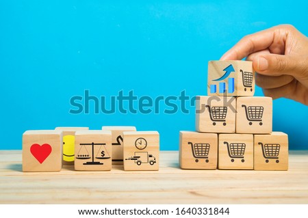 customer's good experiences lead to like, love product which has reasonable price and delivery on time make sale volume increase Royalty-Free Stock Photo #1640331844