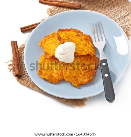 Pumpkin Fritters with cinnamon and sugar