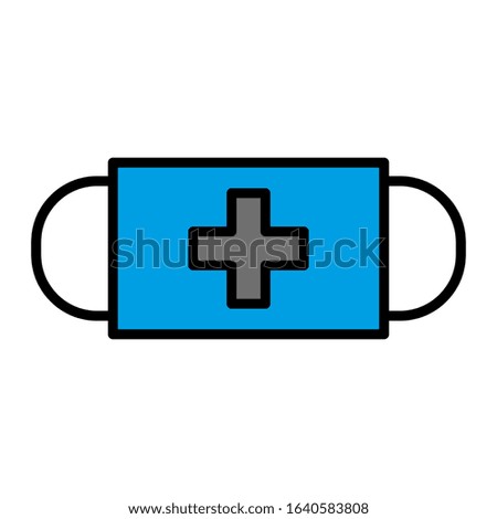 Medical safety mask icon vector sign and symbol