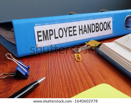 Text sign showing the printed words Employee Handbook Royalty-Free Stock Photo #1640602978