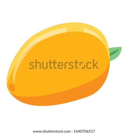 Mango icon. Isometric of mango vector icon for web design isolated on white background