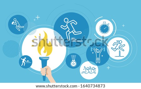 olympic games image,vector illustration,blue background
