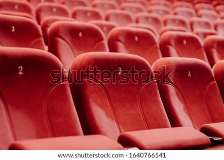 empty theater chairs in the theater