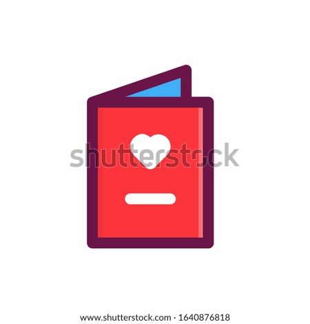 Love Book red icon valentines day