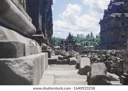 Landscape from Plaosan temple at Central Java, Yogyakarta