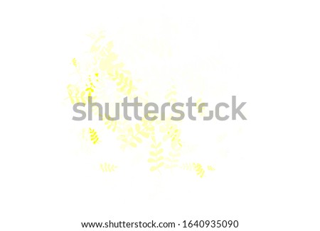 Light Green, Yellow vector doodle template with leaves. Decorative illustration with doodles on abstract template. Pattern for wallpapers, coloring books.