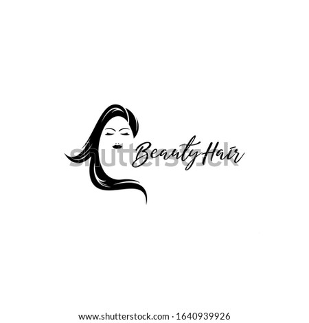 Beauty Hair Logo Design Vector Template