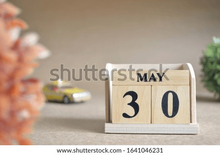 May 30, Date design in natural concept.