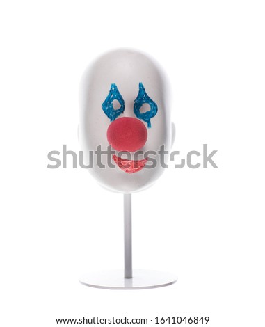 clown mannequin isolated on white background